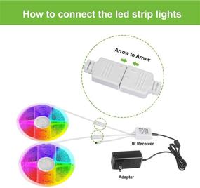 img 1 attached to 🔴 DUNZHITECH 2-Port 44 Keys RGB IR Remote Control: Ideal for DC12V-24V LED Strip Lights – Compatible with 5050 2835 3528 RGB LEDs