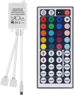 🔴 dunzhitech 2-port 44 keys rgb ir remote control: ideal for dc12v-24v led strip lights – compatible with 5050 2835 3528 rgb leds логотип