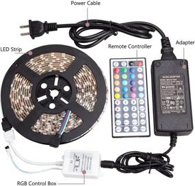 img 3 attached to Alenbrathy 16.4ft 12V Flexible LED Light Strip - Waterproof RGB 300 Units SMD 5050 LEDs - Perfect for Home Kitchen Car Bar - Includes Power Adapter