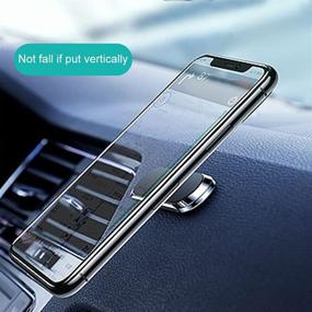 img 1 attached to Enhanced Magnetic Phone Holder for Car Dashboard - 120° Rotation 📱 & 360 Degrees View - Universal Cell Phone Compatibility with Upgrade Strong Magnets