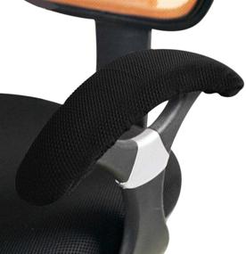 img 3 attached to 💺 Enerhu Stretch Armrest Cover: Premium Slipcover for Computer, Office, or Rotating Chairs in Pure Black Color