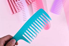 img 2 attached to 💇 4 Pcs Wide Tooth Comb: Perfect for Curly, Long, Wet Hair - Detangling Comb Large