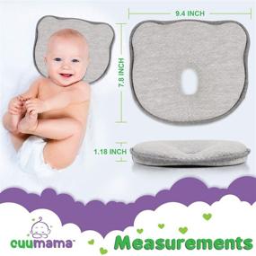 img 2 attached to 👶 Премиум подушка для младенцев из пены с памятью Cuumama: сертифицирована CPC, съемный чехол, предотвращает склонность к плоскостопию у грудничков.