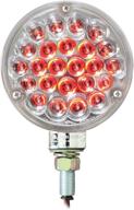 🔴 grand general 78356 4-inch red pearl led sealed pedestal light with clear lens - single face logo