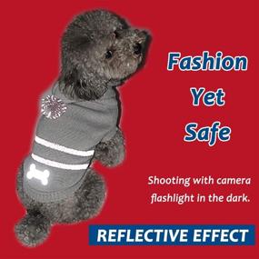 img 3 attached to 🐶 KYEESE Reflective Dog Sweaters with Leash Hole - Hoodie Pullover Knitwear for Warm and Stylish Pets - Ideal Dog and Cat Sweater