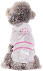 img 4 attached to 🐶 KYEESE Reflective Dog Sweaters with Leash Hole - Hoodie Pullover Knitwear for Warm and Stylish Pets - Ideal Dog and Cat Sweater