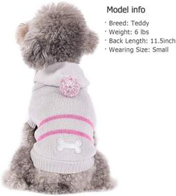 img 1 attached to 🐶 KYEESE Reflective Dog Sweaters with Leash Hole - Hoodie Pullover Knitwear for Warm and Stylish Pets - Ideal Dog and Cat Sweater