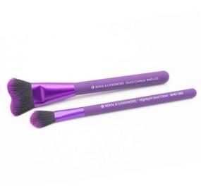 img 3 attached to 💜 Enhance Your Glow with MODA Perfect Pairs Insta-Glow Makeup Kit: Quick Contour and Highlight Brushes in Purple