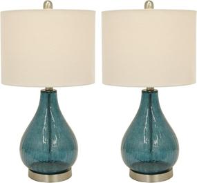 img 3 attached to 💎 Emerald Elegance Illuminated: Decor Therapy MP1054 Table Lamp, Set of 2