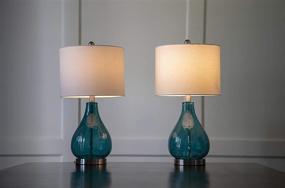 img 2 attached to 💎 Emerald Elegance Illuminated: Decor Therapy MP1054 Table Lamp, Set of 2