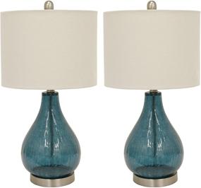 img 4 attached to 💎 Emerald Elegance Illuminated: Decor Therapy MP1054 Table Lamp, Set of 2