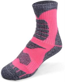 img 1 attached to 🧦 High-performance AII Merino Wool Hiking Socks for Women: 3-Pack Cushioned Crew Socks for Outdoor Walks and Hiking - Moisture-Wicking & Comfortable