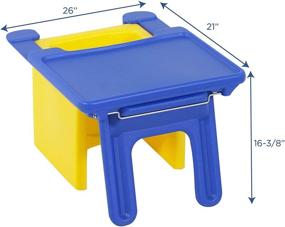 img 3 attached to 🪑 Children's Factory - 1188 Edutray: Transform Cube Chair to Kids Desk, Toddler Desk & Chair Set within Seconds, Ideal for Daycare, Playroom, and Homeschool (Cube Chair Sold Separately)