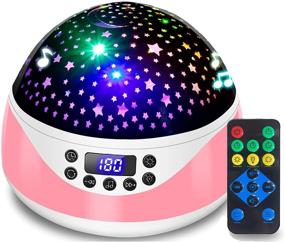 img 4 attached to 🌟 Kids Night Lights: Timer, Music, 8 Color Changing Star Projector, Remote Control