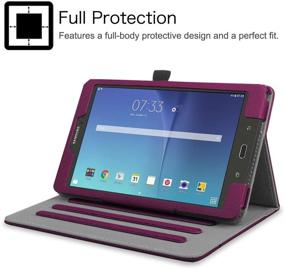 img 1 attached to 📱 Fintie Case for Samsung Galaxy Tab E 8.0 - Corner Protection Stand Cover with Pocket, Purple