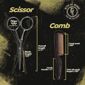 img 3 attached to 🧔 Optimal Mustache Grooming Kit - Precision Mustache Scissors for Men, Ideal for Facial Hair Trimming - Premium Mustache Combs for Men - Travel-Friendly Moustache Comb and Scissors for the Perfect Style