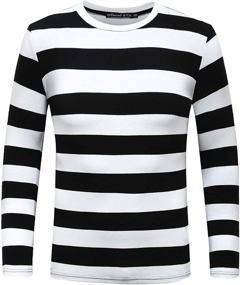 img 4 attached to 👕 OThread Co Men's Clothing: Sleeve Striped T-Shirt