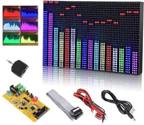 img 4 attached to 🎶 Facmogu AS128: DIY Music Spectrum Audio Analyzer with 64 Color Modes, AGC Function, LED Display, Power-off Memory