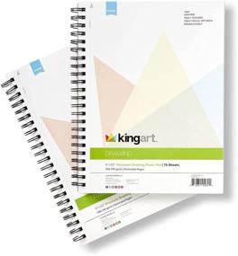 img 4 attached to 🎨 KingArt STUDIO Drawing Paper Pad with Paint Brush Set: Superior Quality, 9" x 12