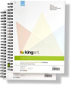 img 3 attached to 🎨 KingArt STUDIO Drawing Paper Pad with Paint Brush Set: Superior Quality, 9" x 12