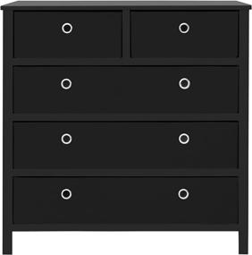 img 2 attached to 🏠 EZ Home Solutions Foldable Split Drawer Dresser, Black, 31" x 31" x 19