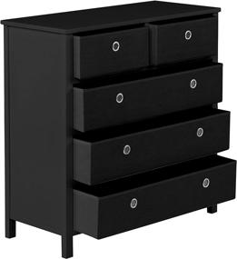 img 1 attached to 🏠 EZ Home Solutions Foldable Split Drawer Dresser, Black, 31" x 31" x 19