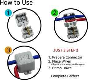 img 2 attached to AlphaO Non-Stripping Electrical Wire Connectors - Reliable Wire Nuts & Terminals for Automotive and Junction Connections (T-22, 20PCS)