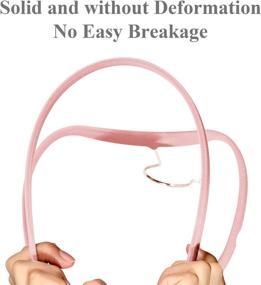 img 3 attached to 👗 VECELO Premium Velvet Clothes Hangers 100 Pack - Non Slip & Space-Saving with Finger Clips & Tie Rack - Heavy Duty Suit Hangers for Men and Women, Pink