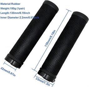 img 2 attached to 🚲 Premium Double Lock-on Bike Handlebar Grips - Non-Slip-Rubber, Ergonomic Comfort for BMX, Mountain, MTB, & More!