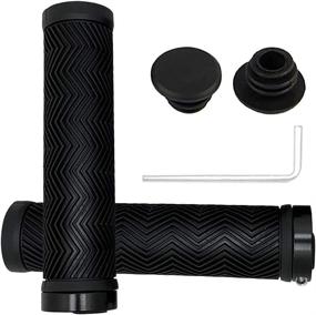 img 4 attached to 🚲 Premium Double Lock-on Bike Handlebar Grips - Non-Slip-Rubber, Ergonomic Comfort for BMX, Mountain, MTB, & More!