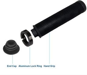 img 1 attached to 🚲 Premium Double Lock-on Bike Handlebar Grips - Non-Slip-Rubber, Ergonomic Comfort for BMX, Mountain, MTB, & More!