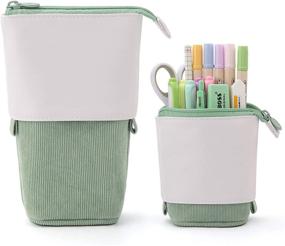 img 4 attached to 📚 EASTHILL Standing Stationery Bag: Telescopic Pencil Case and Pen Pouch Holder for Girls, Women, Adults - Ideal Organizer for School, College, Office