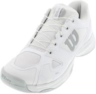 wilson rush pro pink white girls' athletic shoes: performance and style combined logo