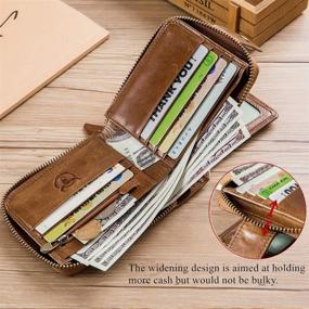 img 2 attached to 👜 Premium Genuine Leather BULLCAPTAIN Wallet with Ample Card Slots and ID Compartment