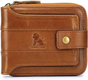 img 4 attached to 👜 Premium Genuine Leather BULLCAPTAIN Wallet with Ample Card Slots and ID Compartment