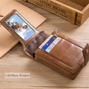 img 3 attached to 👜 Premium Genuine Leather BULLCAPTAIN Wallet with Ample Card Slots and ID Compartment