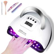 [2021 upgrade] beenle 180w uv led nail lamp with 57 leds for fast drying gel nails - portable handle, 4 timer settings, large space, and automatic sensor logo