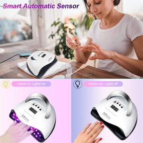 img 2 attached to [2021 Upgrade] BEENLE 180W UV LED Nail Lamp with 57 Leds for Fast Drying Gel Nails - Portable Handle, 4 Timer Settings, Large Space, and Automatic Sensor