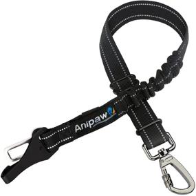 img 4 attached to 🐾 Anipaw Bougainvillea Pet Seat Belt: Adjustable Double Buckle Dog Seatbelt Harness with Storage Bag for Safe Travel & Daily Use