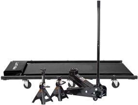 img 4 attached to 🏋️ Pro-LifT Heavy Duty Floor Jack/Jack Stands and Creeper Combo - 3 Ton Capacity - Ideal for Service Garage and Home Uses - Black