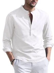 img 3 attached to 👕 Casual Cotton Button Henleys for Men - HwiLegend Shirts