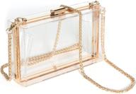 👛 wjcd женская прозрачная сумочка: клатч из акрила с съемным золотым цепочным ремнем - идеально подходит для ношения на плече или в руке логотип