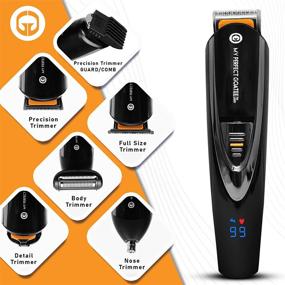 img 2 attached to 🧔 My Perfect Goatee & Beard Trimmer: 13 in 1 Men's Grooming Kit with LED Battery Charge Indicator, Travel Bag, and Waterproof Attachments - Cordless & Convenient