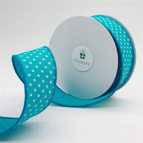 img 3 attached to 🎀 Turquoise/White Polka Dots Wired Ribbon - Perfect for Home Decor, Gift Wrapping, and DIY Crafts!
