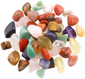 img 4 attached to 🔮 Hilitchi 1lb Bulk Large Natural Tumbled Polished Brazilian Stones for Wicca, Reiki, and Crystal Healing - Powerful Energy Quartz Crystals in Assorted Big Sizes (1lb/450g/16oz/Bag)