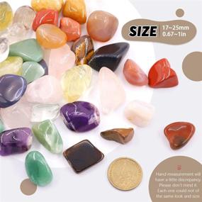 img 3 attached to 🔮 Hilitchi 1lb Bulk Large Natural Tumbled Polished Brazilian Stones for Wicca, Reiki, and Crystal Healing - Powerful Energy Quartz Crystals in Assorted Big Sizes (1lb/450g/16oz/Bag)