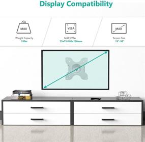 img 3 attached to 📺 WALI TV Wall Mount Articulating LCD Monitor Full Motion 15 inch Extension Arm Tilt Swivel for 13-30 inch LED TV Flat Panel Screen with VESA up to 100x100mm (1330LM-W), White - Enhanced SEO