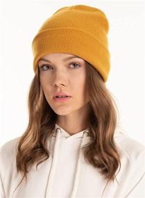 img 1 attached to 🧣 SAFERIN Knit Beanie Hat: Unisex Cuffed Beanies for Warmth in Winter - 1 & 2 Packs