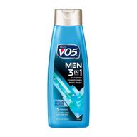 🌊 vo5 mens 3-in-1 shampoo conditioner and body wash - ocean surge - 5 essential vitamins for nourished hair and skin logo