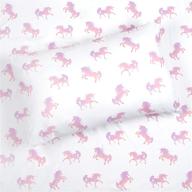 🦄 magical shaded unicorn twin size sheet set - kids rule kids rule 3 piece logo